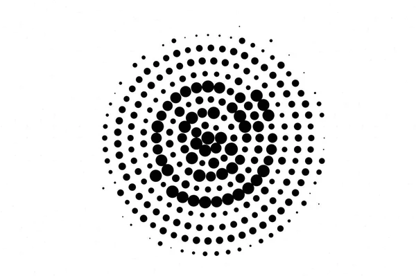 黑色在白色浓密的半色调纹理 尺寸过大的点缀装饰品 对比一下工作模式 单色半色调矢量图标 执行复古抽象 Polka点纹理卡 — 图库矢量图片