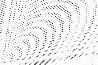 Siyah üzerine beyaz noktalı resim vektör. Diyagonal doku noktalı. Mikro dotwork gradyan. Çizgi film efekti için tek renkli yarı ton kaplaması. Delikli arka planda retro tarzı. Soyut dotwork yüzey