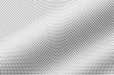 Siyah beyaz radyal noktalı resim doku. Çapraz dotwork gradyan. Noktalı vektör arka plan zor. Tek renkli yarı ton kaplaması. Vintage çizgi film efekti. Delikli doku. Retro dotwork yüzey