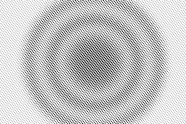 Black White Halftone Vector Radial Dotted Texture Circular Dotwork Gradient — Stock Vector