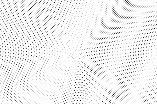 Black White Halftone Vector Circular Dotted Texture Faded Dotwork Gradient — Stock Vector