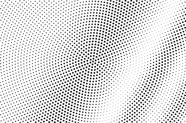 ブラック ホワイト ハーフトーン ベクトル テクスチャを点線の対角線 中心の Dotwork のグラデーション カートゥーン エフェクトのモノクロ — ストックベクタ