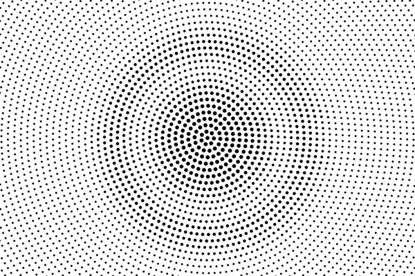 Černá Bílém Půltónovém Vektoru Kruhová Tečkovaná Textura Kulatý Posun Monochromatický — Stockový vektor