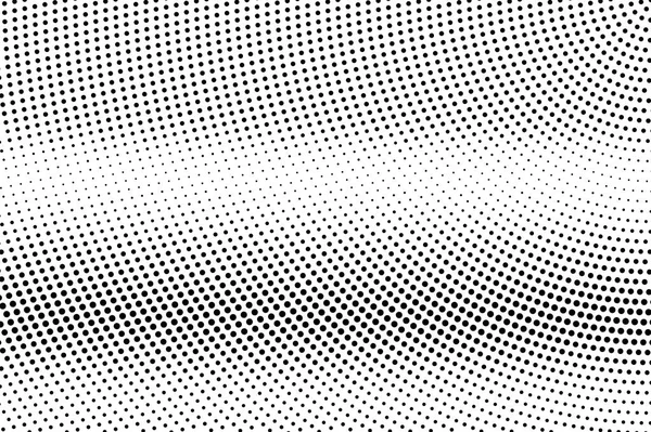 Zwart Wit Helder Halftone Textuur Horizontale Dotwork Kleurovergang Ruw Gestippelde — Stockvector