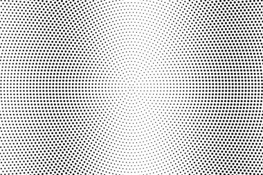 Siyah ve beyaz yarım ton vektörü. Dikey noktalı gradyan. Yuvarlak nokta dokusu. Mürekkep noktalı süsleme ile retrostaj. Tek renkli yarım tonlu arka plan. Klasik çizgi film tasarımı için delinmiş yüzey