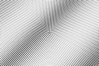 Siyah ve beyaz yarım ton vektörü. Çapraz nokta gradyanı. Yuvarlak nokta çalışması yüzeyi. Mürekkep noktalarıyla desenli klasik kaplama. Tek renkli yarım tonlu arka plan. Retro grafik için delinmiş doku
