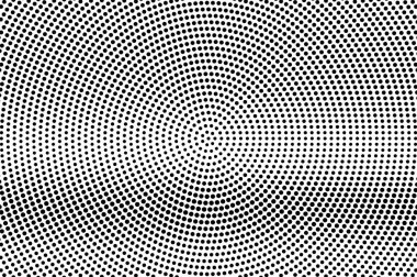 Yatay nokta gradyanı. Merkezi nokta çalışma yüzeyi. Kaliteli efekt deseninde mürekkep noktaları var. Tek renkli yarım tonlu arka plan. Deforme olmuş retro tasarım