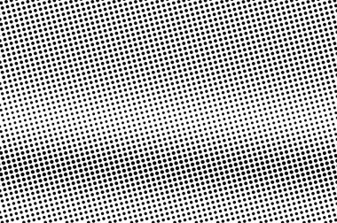 Siyah ve beyaz yarım ton vektör dokusu. Yatay noktalı gradyan. Sert nokta çalışması yüzeyi. Kaliteli efekt deseninde mürekkep noktaları var. Tek renkli yarım tonlu arka plan. Deforme olmuş retro grafik