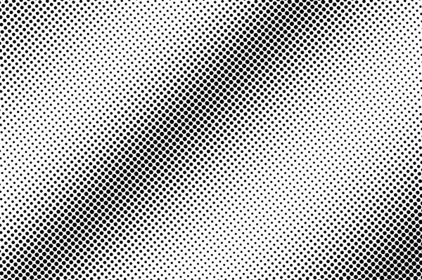 黑白半色调矢量 对角点渐变 对比点缀面 复盖的复古质感与墨点 单色半色调背景 复古图形的透平纹理 — 图库矢量图片