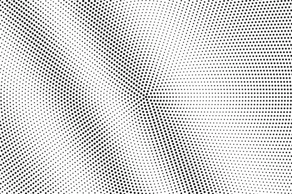 黒と白のハーフトーンベクトルテクスチャ 図の点線のグラデーション 丸みを帯びたドットワークの表面 インクドットでヴィンテージ効果オーバーレイテクスチャ モノクロームのハーフトーンの背景 旧レトロなデザイン — ストックベクタ