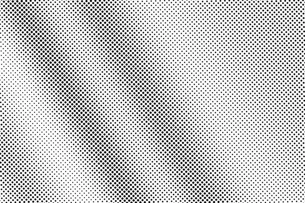 Schwarz Weiße Halbtonvektortextur Diagonal Punktiertes Gefälle Kontrastierende Dotwork Oberfläche Vintage — Stockvektor