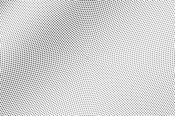 Zwarte Witte Halftoon Vector Textuur Diagonale Stippelgradiënt Circulair Dotwork Oppervlak — Stockvector