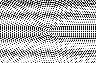 Beyaz yarım ton vektör dokusunda siyah. Yatay noktalı gradyan. Bağbozumu etkisi için Grunge dotwork yüzeyi. Monokrom yarım ton kaplama. Geçmiş zamanda delinmiş. Mürekkep nokta desen kartı