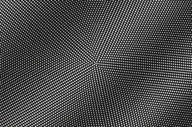 Siyah yarım ton vektör dokusunda beyaz nokta. Çapraz nokta gradyanı. Vintage etkisi için küçük bir nokta çalışma yüzeyi. Monokrom yarım ton kaplama. Geçmiş zamanda delinmiş. Mürekkep nokta desen kartı