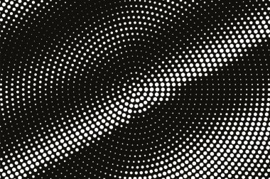 Siyah yarım ton vektör dokusunda beyaz nokta. Çapraz nokta gradyanı. Vintage efekt için koyu noktalı çalışma yüzeyi. Monokrom yarım ton kaplama. Geçmiş zamanda delinmiş. Mürekkep nokta desen kartı