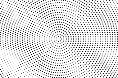 Beyaz yarım ton vektör dokusunda siyah. Çapraz nokta gradyanı. Vintage etkisi için seyrek bir nokta çalışma yüzeyi. Monokrom yarım ton kaplama. Geçmiş zamanda delinmiş. Mürekkep nokta desen kartı