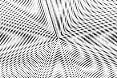 Beyaz yarım ton vektör dokusunda siyah. Yatay noktalı gradyan. Vintage etkisi için ince bir nokta çalışma yüzeyi. Monokrom yarım ton kaplama. Geçmiş zamanda delinmiş. Mürekkep nokta desen kartı
