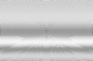 Beyaz yarım ton vektör dokusunda siyah. Yatay noktalı gradyan. Bağbozumu efekti için desenli dotwork yüzeyi. Monokrom yarım ton kaplama. Geçmiş zamanda delinmiş. Mürekkep nokta desen kartı