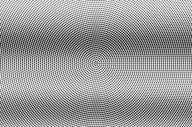 Beyaz yarım ton vektör dokusunda siyah. Yatay noktalı gradyan. Vintage etkisi için küçük bir nokta çalışma yüzeyi. Monokrom yarım ton kaplama. Geçmiş zamanda delinmiş. Mürekkep nokta desen kartı