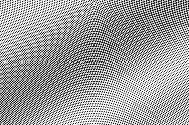 Beyaz yarım ton vektör dokusunda siyah. Dijital pop sanat geçmişi. Klasik efekt için sık kullanılan nokta gradyanı. Monokrom yarım ton kaplama. Yüzeyde delik var. Mürekkep nokta desen kartı