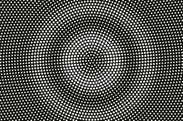 Siyah yarım ton vektör dokusunda beyaz nokta. Noktalı gradyan. Vintage etkisi için pürüzlü bir yüzey. Monokrom yarım ton kaplama. Geçmiş zamanda delinmiş. Mürekkep nokta desen kartı