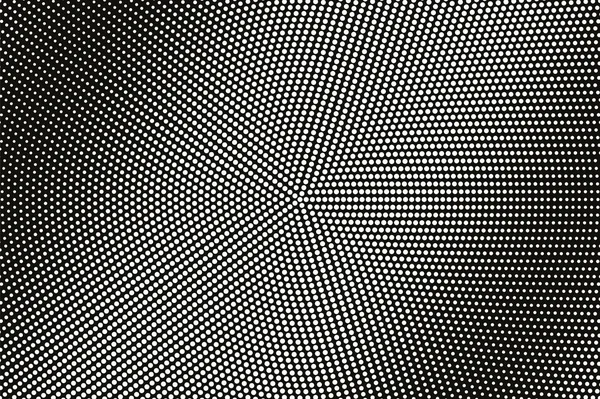 Siyah yarım ton vektör dokusunda beyaz nokta. Parlak noktalı eğim. Klasik etki için sık kullanılan nokta çalışması yüzeyi. Monokrom yarım ton kaplama. Geçmiş zamanda delinmiş. Mürekkep nokta desen kartı