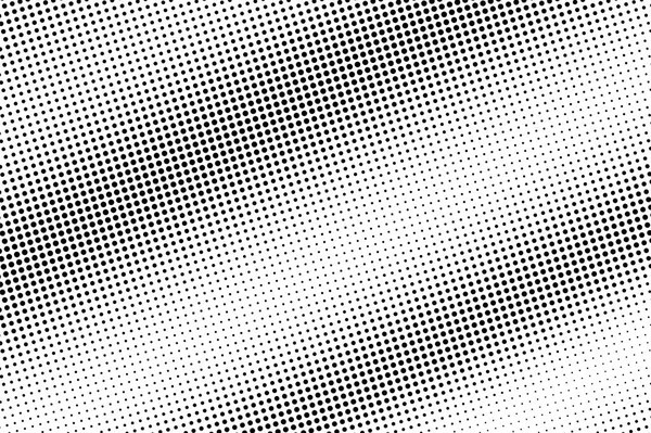 Schwarz Auf Weiß Vektortextur Digitaler Pop Art Hintergrund Diagonaler Punkteverlauf — Stockvektor