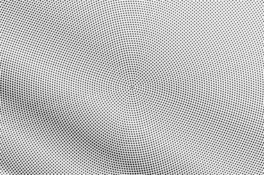 Beyaz yarım ton vektör dokusunda siyah. Sert delinmiş yüzey. Antika etkisi için mikro nokta gradyanı. Dijital pop sanat geçmişi. Monokrom yarım ton kaplama. Siyah mürekkep nokta desen kartı