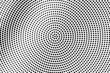 Siyah beyaz yarım ton vektör dokusu. Dairesel delinmiş yüzey. Sert nokta gradyanı. Dijital pop sanat geçmişi. Klasik efekt için tek renk yarım ton örtüsü. Siyah mürekkep nokta çizgi film dokusu