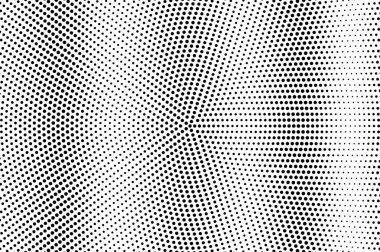Siyah beyaz yarım ton vektör doku. Dairesel delikli yüzey. Dikey dotwork gradyan. Arka plan dijital pop sanat. Tek renkli yarı ton kaplaması için vintage etkisi. Siyah mürekkep nokta çizgi film doku
