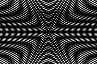 Siyah arka plan üzerine beyaz noktalar. Küçük kaba yarım ton vektör doku. Yatay dotwork gradyan. Tek renkli yarı ton kaplaması vintage tasarımı için. Delikli yüzey. Pop sanat tarzı nokta doku kartı