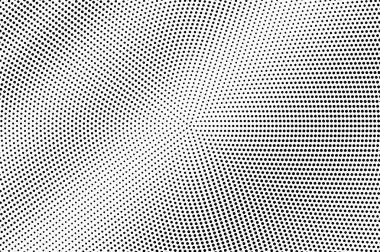 Siyah beyaz yarı ton vektör doku. Pürüzsüz delikli yüzey. Diyagonal nokta çalışması degradesi. Dijital pop art arka plan. Vintage etkisi için monokrom yarı ton kaplama. Siyah mürekkep nokta karikatür doku