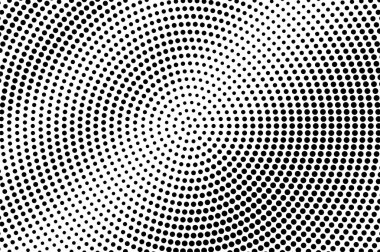 Beyaz yarı ton vektör doku üzerinde siyah. Ortalanmış delikli yüzey. Sert dotwork gradyan. Dijital pop sanat arka plan. Vintage efekti için mono yarı ton kaplama. Siyah mürekkep nokta karikatür doku