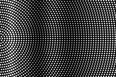 Siyah arka planda beyaz noktalar. Koyu, kaba, yarım ton vektör dokusu. Dikey nokta gradyanı. Klasik tasarım için tek renkli yarım tonlu üst üste. Yüzeyde delik var. Pop sanat tarzı nokta desen kartı