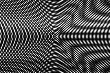 Siyah arka planda beyaz noktalar. Kontrast yarım ton vektör dokusu. Yatay noktalama gradyanı. Klasik tasarım için tek renkli yarım tonlu üst üste. Yüzeyde delik var. Pop sanat tarzı nokta desen kartı