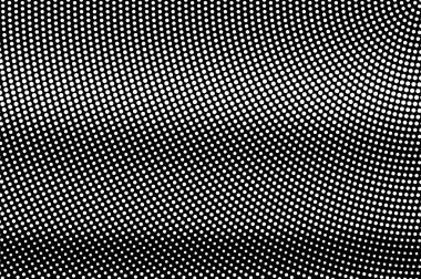 Siyah arka planda beyaz noktalar. Radyal kaba yarım ton vektör dokusu. Yatay noktalama gradyanı. Klasik tasarım için tek renkli yarım tonlu üst üste. Yüzeyde delik var. Pop sanat tarzı nokta desen kartı