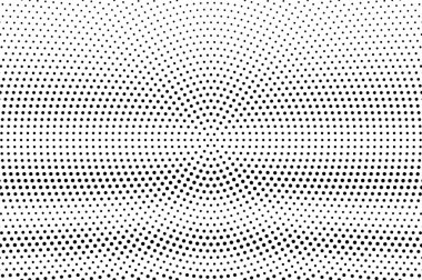Beyaz arka planda siyah noktalar. Çizgili delinmiş yüzey. Soluk yarım ton vektör dokusu. Yatay noktalama gradyanı. Klasik tasarım için tek renkli yarım tonlu üst üste. Pop sanat tarzı nokta desen kartı