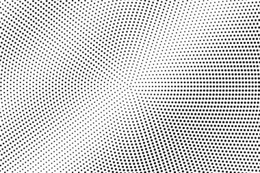 Beyaz arka planda siyah noktalar. Soyut delikli yüzey. Yarım ton vektör doku soluk. Küçük dotwork gradyan. Tek renkli yarı ton kaplaması vintage tasarımı için. Pop sanat tarzı nokta doku kartı