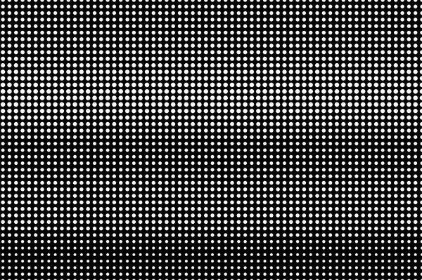 White Dots Black Background Frequent Grunge Halftone Vector Texture Horizontal — Stock Vector