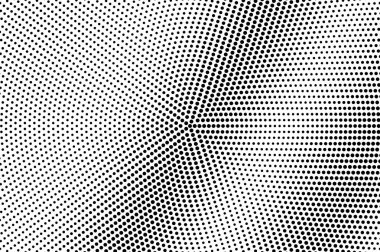 Beyaz arka planda siyah noktalar. Seyrek delikli yüzey. Yarım ton vektör doku merkezli. Çapraz dotwork gradyan. Tek renkli yarı ton kaplaması vintage tasarımı için. Pop sanat tarzı nokta doku kartı