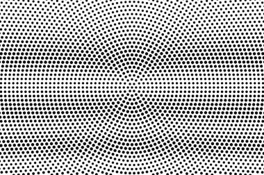 Beyaz arka planda siyah noktalar. Grunge yüzeyi delmiş. Çizgili yarım ton vektör dokusu. Yatay noktalama gradyanı. Klasik tasarım için tek renkli yarım tonlu üst üste. Pop sanat tarzı nokta desen kartı