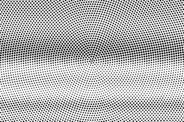 Beyaz arka planda siyah noktalar. Soyut delikli yüzey. Parlak yarım ton vektör doku. Yatay dotwork gradyan. Tek renkli yarı ton kaplaması vintage tasarımı için. Pop sanat tarzı nokta doku kartı