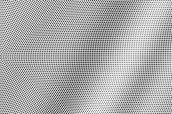 Schwarze Punkte Auf Weißem Hintergrund Glatte Perforierte Oberfläche Radiale Halbtonvektortextur — Stockvektor