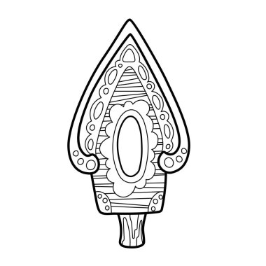 Süs vektör çizim beyaz arka plan üzerinde boyama kuş evi. Özetlenen kuş yuvası kartı şablonu boyama. Bahar boyama sayfası ile kuş evi. Sevimli kuş yuvası süsleme. Çocuk hobi etkinliği