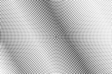 Siyah ve beyaz yarım ton vektör arkaplan. Çapraz nokta gradyanı. Sert nokta çalışması yüzeyi. Mikro noktalı yarım ton