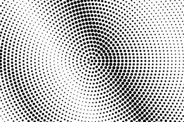 Siyah ve beyaz yarım ton vektör arkaplan. İğrenç nokta gradyanı. Sert nokta çalışması yüzeyi. Kontrast noktalı yarım ton.