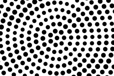 Siyah ve beyaz yarı ton vektör arka plan. Büyük boy nokta süs. Pürüzlü nokta yüzeyi. Yuvarlak noktalı yarı ton