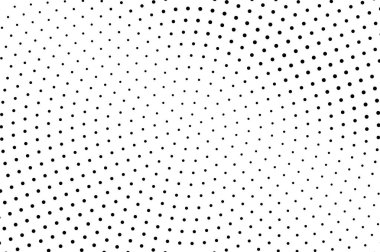 Siyah ve beyaz yarı ton vektör arka plan. Nokta çalışması dokusunda soluk degrade. Seyrek noktalı yarı ton.