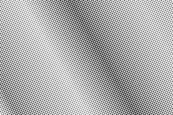 Черно-белый полутоновый векторный фон. Диагональный градиент точек. Грубая точечная поверхность. Частые пунктирные полутоны — стоковый вектор
