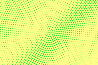 Sarı yeşil yarım ton vektör arkaplan. Sert yarım ton dokusu. Neon nokta gradyanı. Canlı noktalı yarım ton